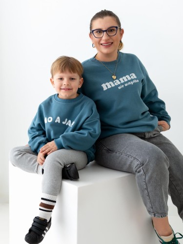 Bluza damska oversize arctic blue