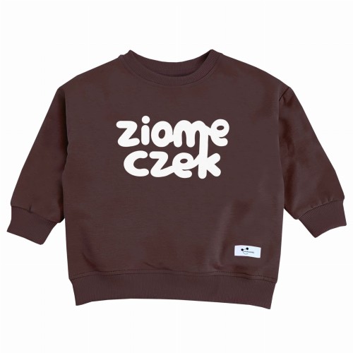 Bluza dziecięca oversize Minimiki czekolada Ziomeczek