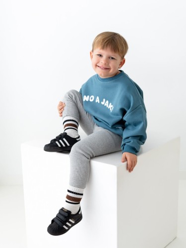 Legginsy prążkowane szary melanż