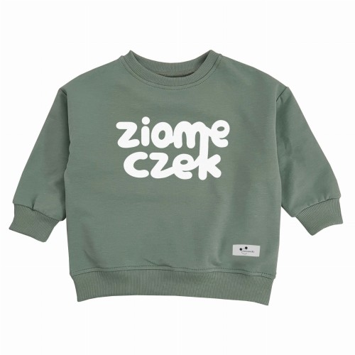 Bluza dziecięca oversize Minimiki szałwia Ziomeczek