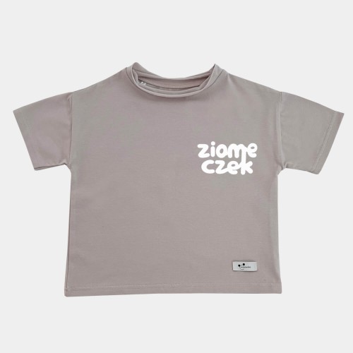 Koszulka dziecięca Minimiki Piaskowy beż Ziomeczek