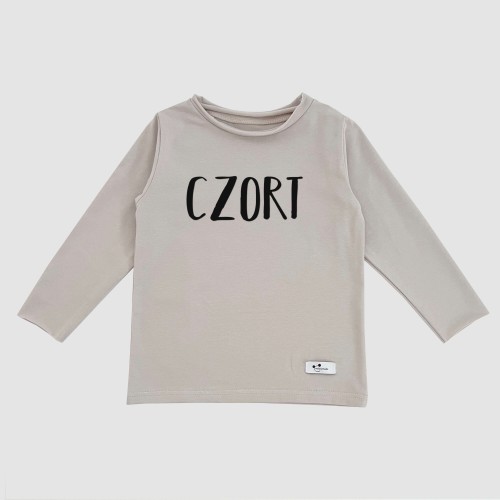 Longsleeve dziecięcy Minimiki Czort sand