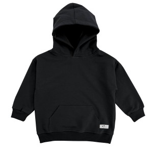 Bluza dziecięca oversize z kapturem czarna