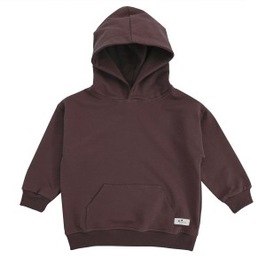Bluza dziecięca oversize z kapturem czekolada