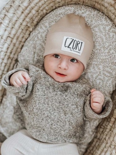 Czapka prążkowana beanie Czort