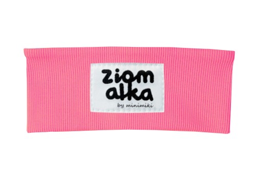 Candy pink opaska dziecieca prążkowana Minimiki Ziomalka