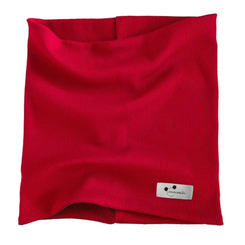 Czerwony podwójny komin prążkowany typu tuba