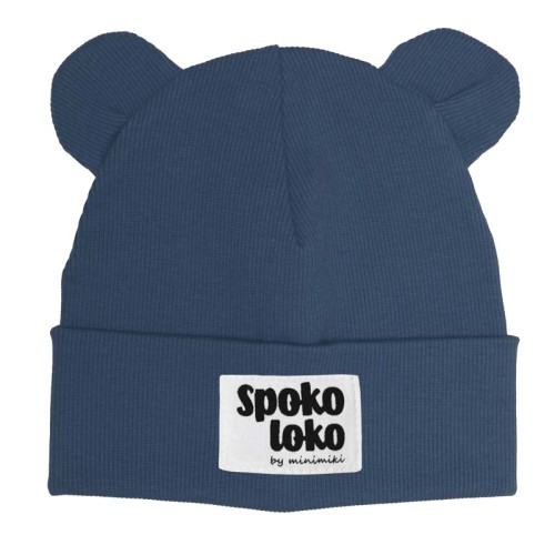 Czapka beanie dziecięca z uszami Minimiki Spoko loko