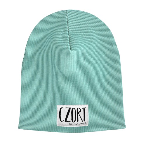Podwójna czapka na jesien i wiosnę Minimiki aqua z metką Czort