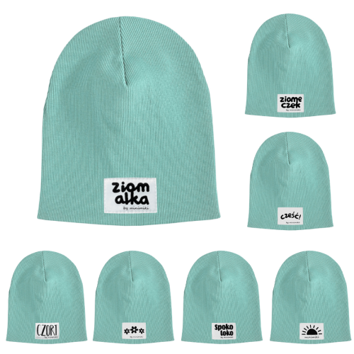 Czapka podwójna Minimiki aqua