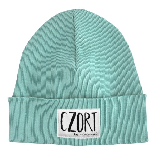 Czapka beanie Minimiki aqua z metką Czort