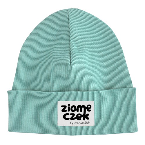 Czapka beanie Minimiki aqua z metką Ziomeczek