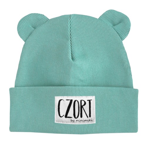 Czapka beanie z uszkami Minimiki z metką Czort