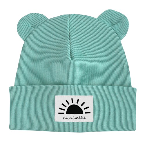 Czapka beanie z uszkami Minimiki z metką Zachód Słońca