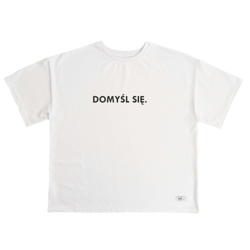 Koszulka damska Domyśl się biała