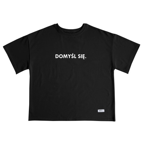 Koszulka damska Domyśl się czarna Minimiki