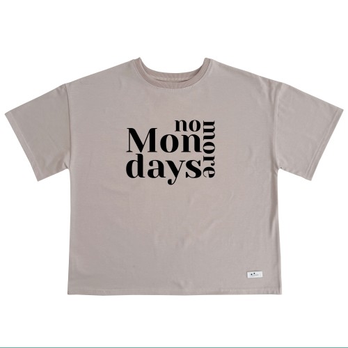 Koszulka damska No More Mondays piaskowy beż Minimiki