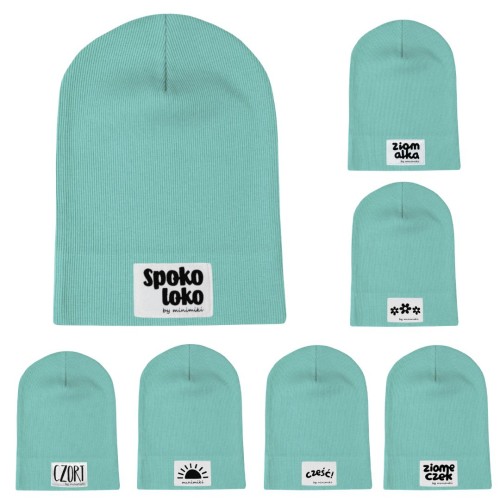 Cienka czapka prążkowana na wiosnę dziecięca Minimiki