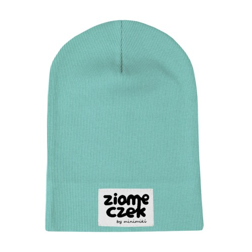 Cienka czapka prazkowana aqua Minimiki Ziomeczek