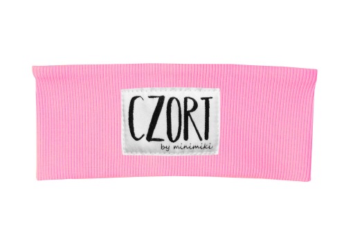 Opaska prazkowana dziecieca light pink Minimiki czort