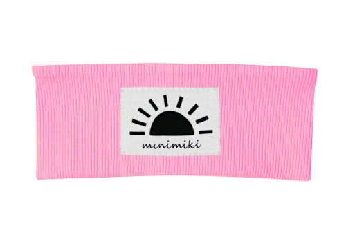 Opaska prazkowana dziecieca light pink Minimiki slonko
