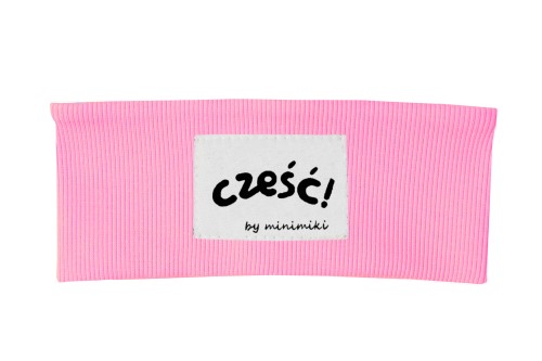 Opaska prazkowana dziecieca light pink Minimiki czesc