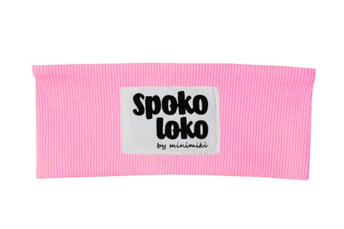 Opaska prazkowana dziecieca light pink Minimiki spoko