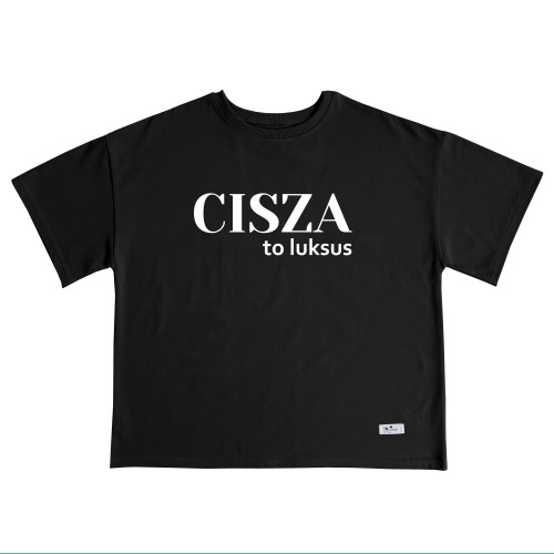 Koszulka damska Cisza to luksus czarna