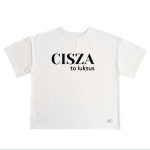 Koszulka damska Cisza to luksus biała
