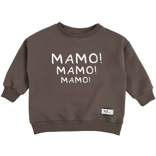 Bluza dziecięca oversize Mamo! mocca