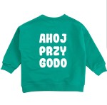 Bluza dziecięca oversize Ahoj Przygodo emerald