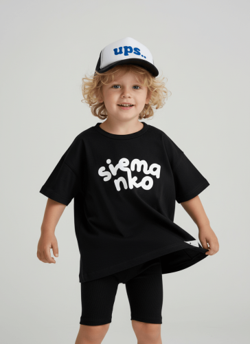 Koszulka oversize Siemanko czarna