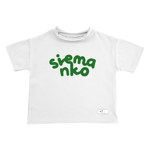 Koszulka oversize Siemanko biała