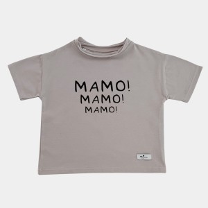 Koszulka oversize Mamo! piaskowy beż