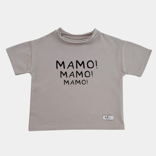 Koszulka oversize Mamo! piaskowy beż