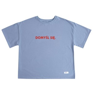 Koszulka damska Domyśl się vintage blue