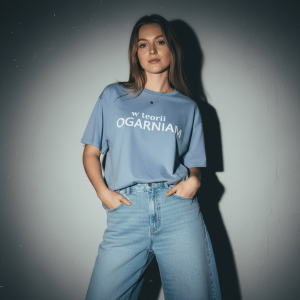 Koszulka damska w teorii ogarniam vintage blue