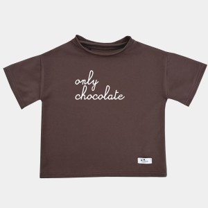 Koszulka oversize Only chocolate brązowa