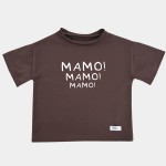 Koszulka oversize Mamo! brązowa
