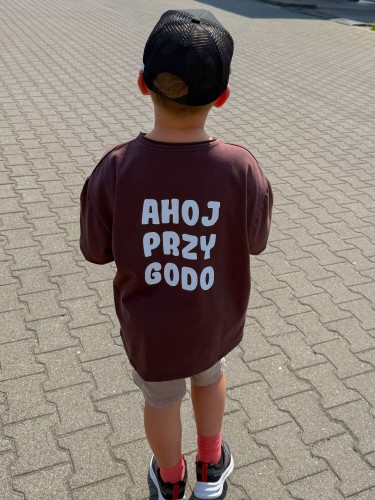 Brązowa koszulka oversize